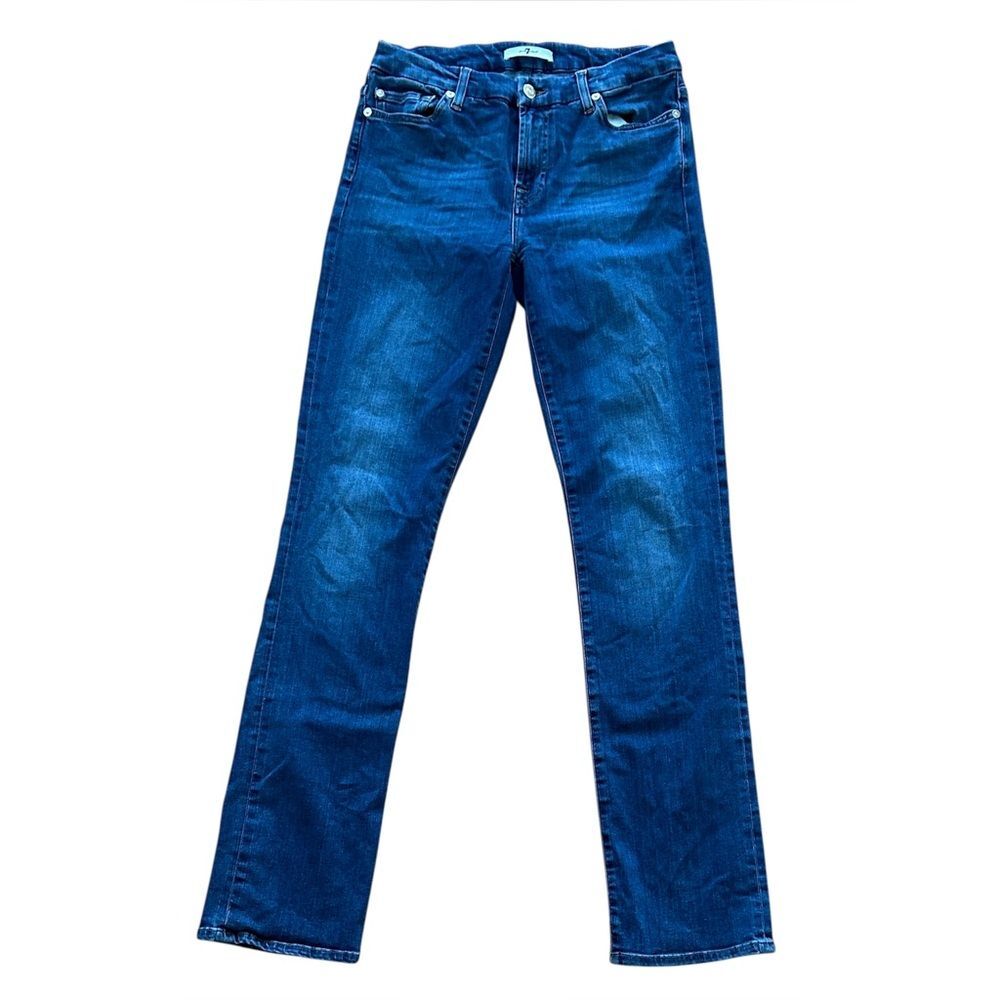 7 For All Mankind Slim Illusion Kimmie Straight Jeans in Luxe Love Story Size 29